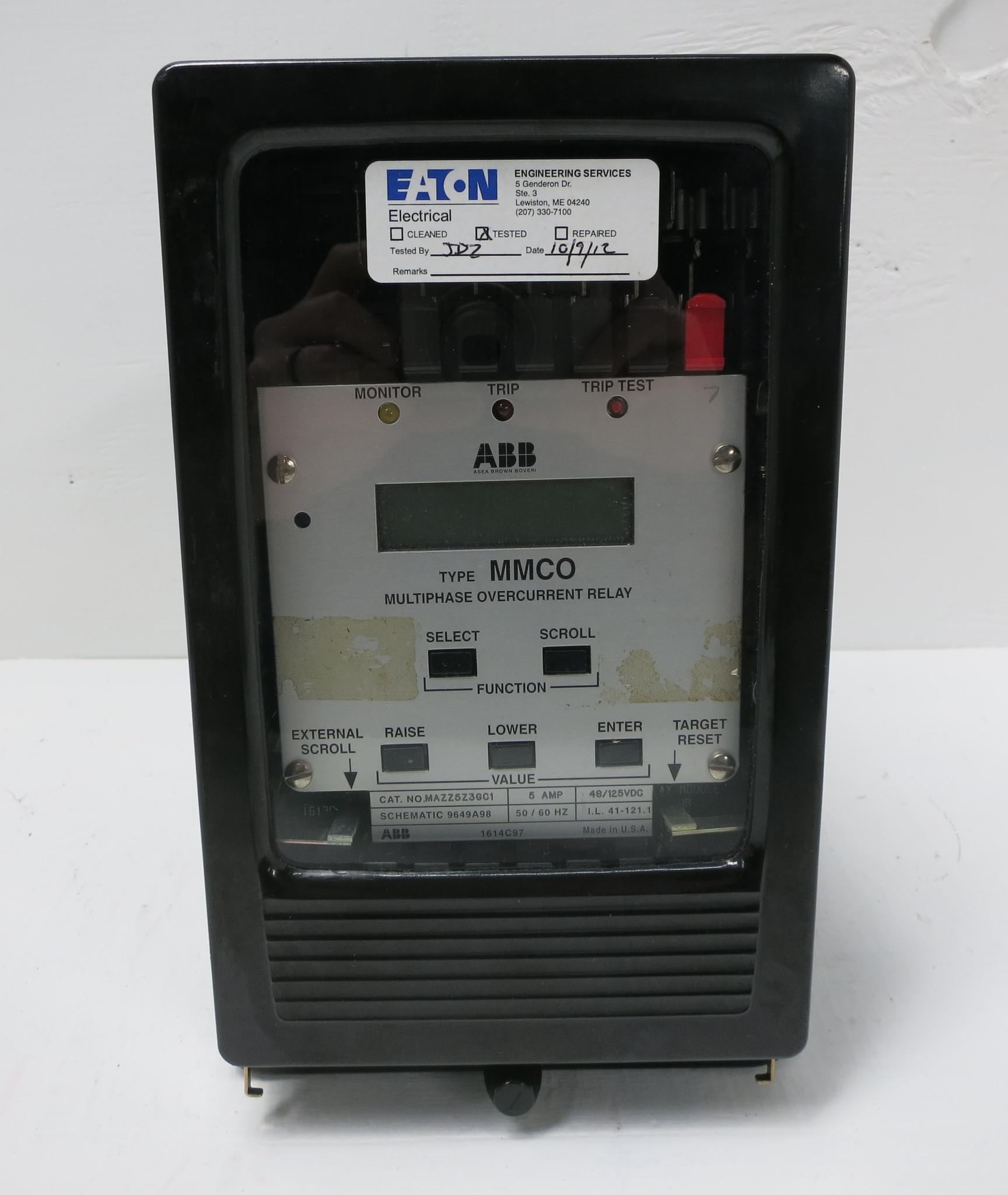 ABB MAZZ5Z3GC1 Type MMCO Multiphase Overcurrent Relay 5A 48/125 VDC
